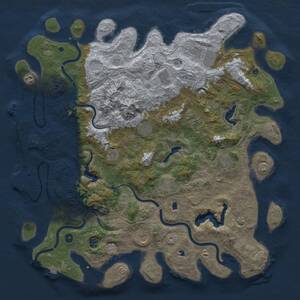 Thumbnail Rust Map: Procedural Map, Size: 5000, Seed: 51688688, 17 Monuments