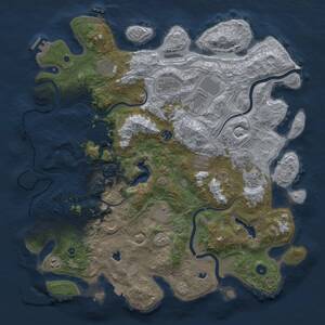 Thumbnail Rust Map: Procedural Map, Size: 4600, Seed: 225833212, 17 Monuments