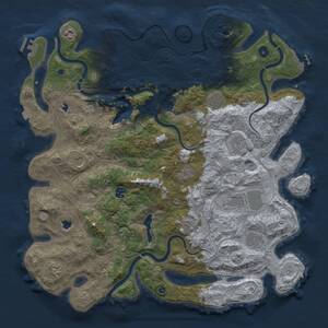 Thumbnail Rust Map: Procedural Map, Size: 4500, Seed: 669165067, 16 Monuments