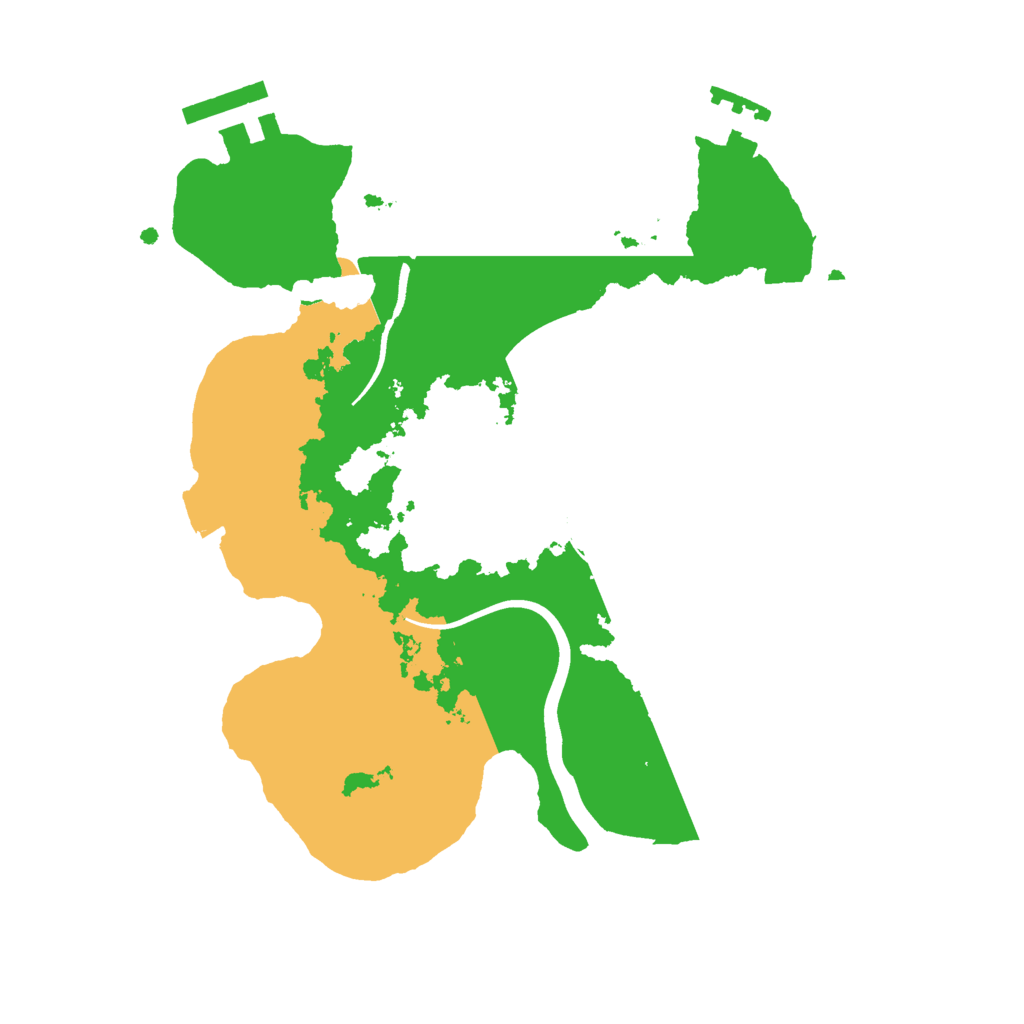 Biome Rust Map: Procedural Map, Size: 2400, Seed: 923145
