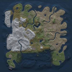 Thumbnail Rust Map: Procedural Map, Size: 4500, Seed: 723063257, 16 Monuments