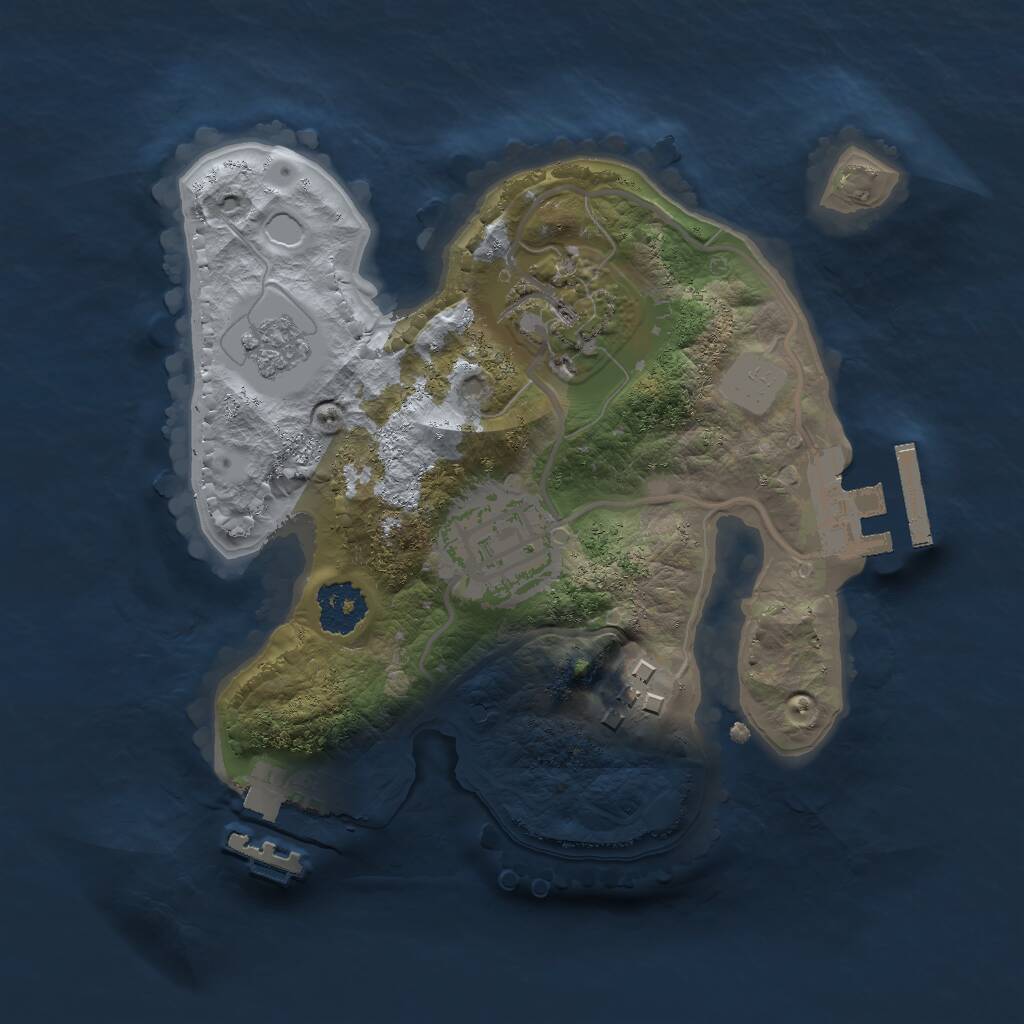 Rust Map: Procedural Map, Size: 2000, Seed: 697563529, 7 Monuments