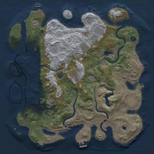 Thumbnail Rust Map: Procedural Map, Size: 4250, Seed: 2006184605, 17 Monuments
