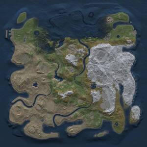 Thumbnail Rust Map: Procedural Map, Size: 4000, Seed: 1867700638, 16 Monuments