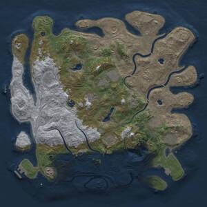 Thumbnail Rust Map: Procedural Map, Size: 4500, Seed: 1558545589, 17 Monuments