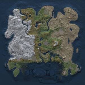 Thumbnail Rust Map: Procedural Map, Size: 4000, Seed: 1730682628, 17 Monuments
