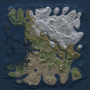 Thumbnail Rust Map: Procedural Map, Size: 4000, Seed: 858572250, 18 Monuments