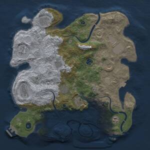 Thumbnail Rust Map: Procedural Map, Size: 3700, Seed: 1541322684, 17 Monuments