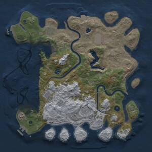 Thumbnail Rust Map: Procedural Map, Size: 4000, Seed: 1325029405, 15 Monuments