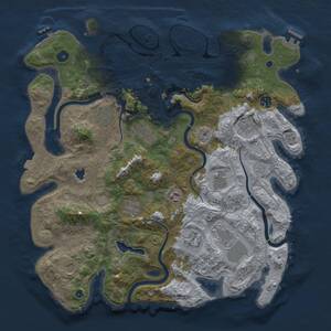 Thumbnail Rust Map: Procedural Map, Size: 4250, Seed: 1933465153, 17 Monuments