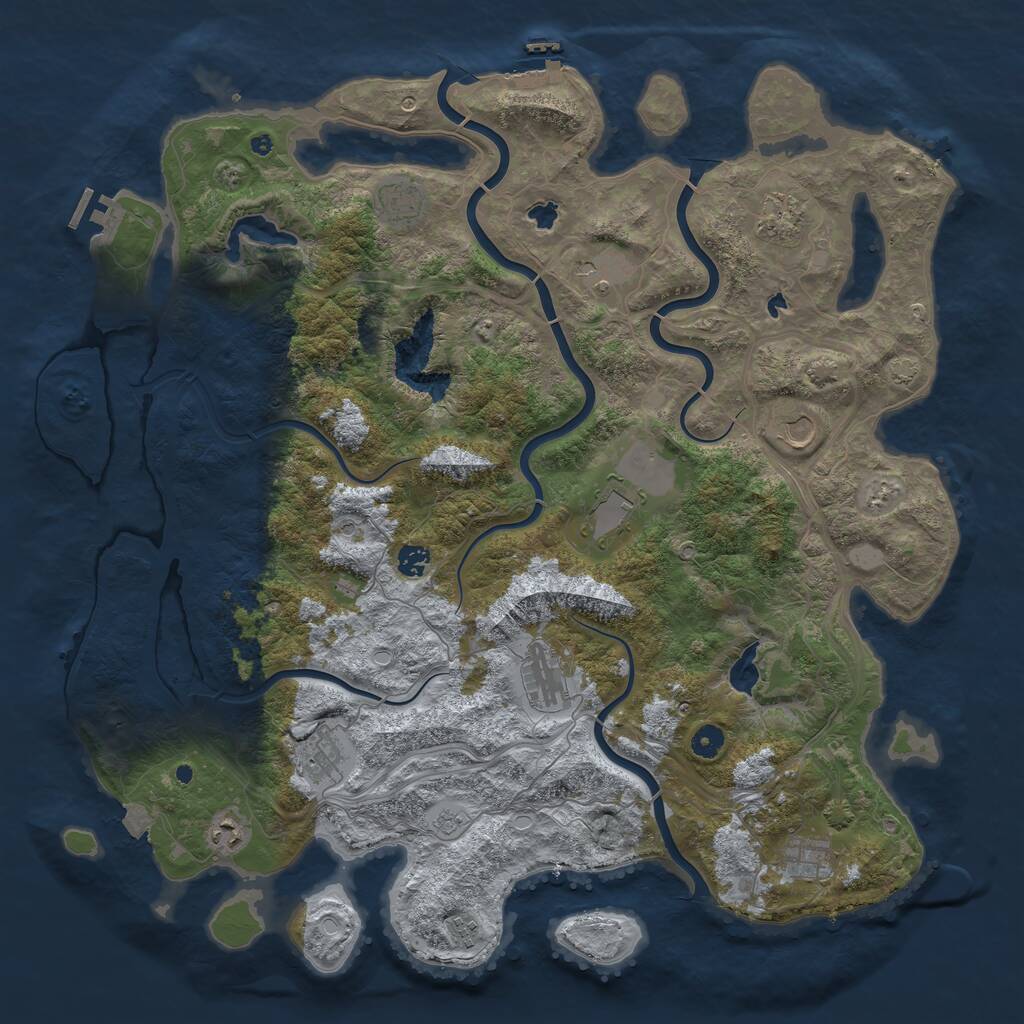 Rust Map: Procedural Map, Size: 4750, Seed: 877485319, 17 Monuments