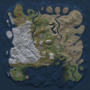 Thumbnail Rust Map: Procedural Map, Size: 4350, Seed: 1655724462, 16 Monuments