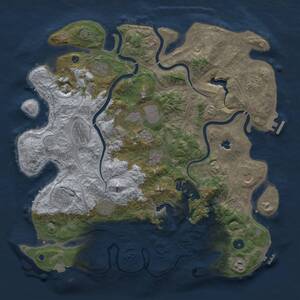 Thumbnail Rust Map: Procedural Map, Size: 4250, Seed: 1745239134, 17 Monuments