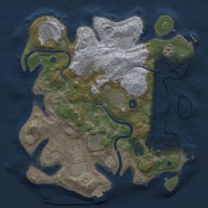 Thumbnail Rust Map: Procedural Map, Size: 3500, Seed: 323681695, 14 Monuments