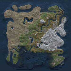 Thumbnail Rust Map: Procedural Map, Size: 4000, Seed: 1878476084, 14 Monuments
