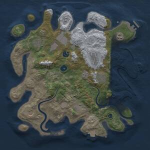 Thumbnail Rust Map: Procedural Map, Size: 3500, Seed: 2057964981, 16 Monuments
