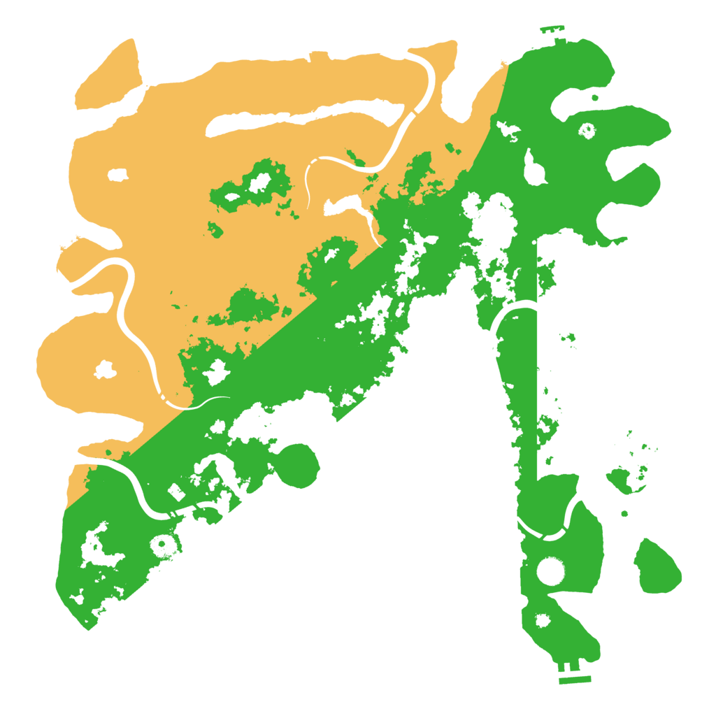 Biome Rust Map: Procedural Map, Size: 4500, Seed: 578408489