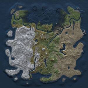 Thumbnail Rust Map: Procedural Map, Size: 4500, Seed: 2136329117, 15 Monuments
