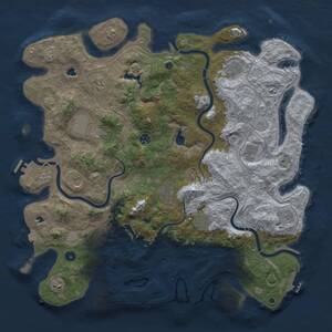 Thumbnail Rust Map: Procedural Map, Size: 4750, Seed: 379354097, 17 Monuments