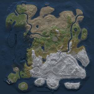 Thumbnail Rust Map: Procedural Map, Size: 4250, Seed: 382536707, 15 Monuments