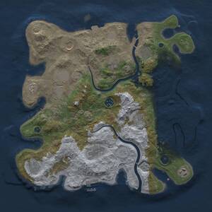 Thumbnail Rust Map: Procedural Map, Size: 3700, Seed: 180848686, 17 Monuments