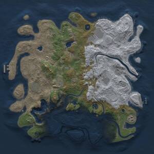Thumbnail Rust Map: Procedural Map, Size: 4000, Seed: 1314794006, 14 Monuments