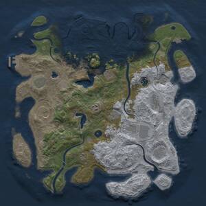 Thumbnail Rust Map: Procedural Map, Size: 4250, Seed: 1522502059, 17 Monuments