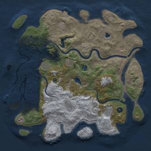 Thumbnail Rust Map: Procedural Map, Size: 4000, Seed: 83136372, 14 Monuments