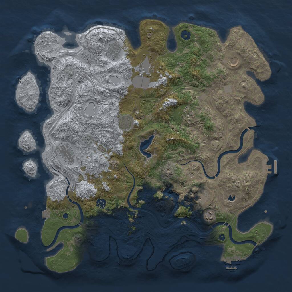 Rust Map: Procedural Map, Size: 4392, Seed: 4659, 16 Monuments