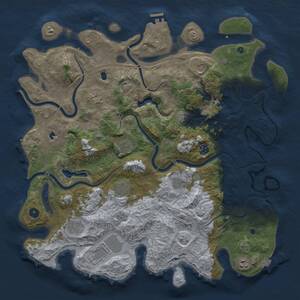 Thumbnail Rust Map: Procedural Map, Size: 4500, Seed: 331133231, 15 Monuments