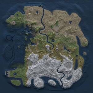 Thumbnail Rust Map: Procedural Map, Size: 4500, Seed: 1864687465, 16 Monuments