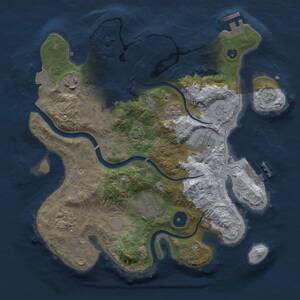 Thumbnail Rust Map: Procedural Map, Size: 3000, Seed: 506859058, 12 Monuments
