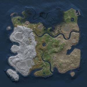 Thumbnail Rust Map: Procedural Map, Size: 3500, Seed: 1084001629, 14 Monuments