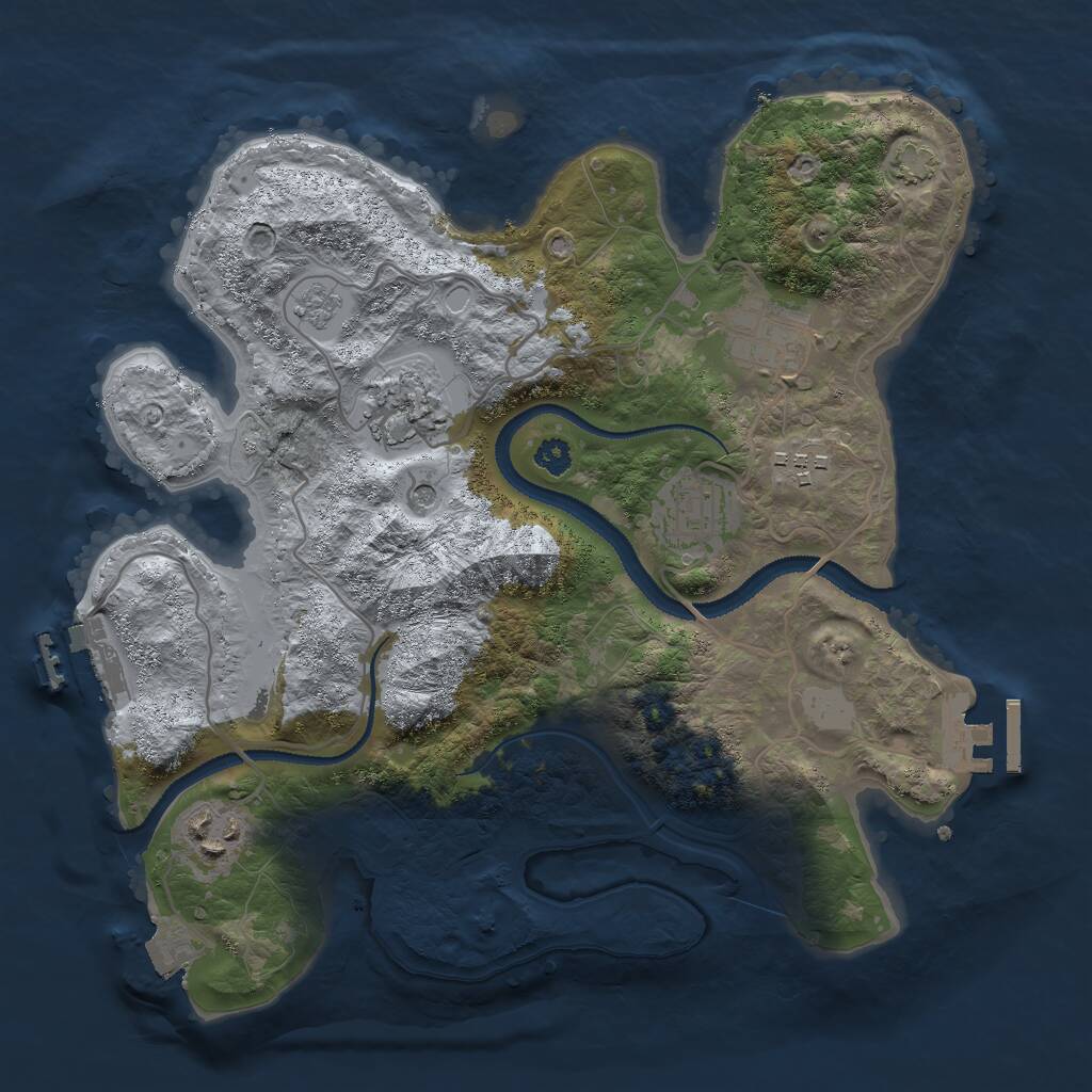 Rust Map: Procedural Map, Size: 3000, Seed: 8253019, 11 Monuments