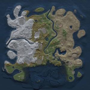 Thumbnail Rust Map: Procedural Map, Size: 4000, Seed: 372128259, 15 Monuments