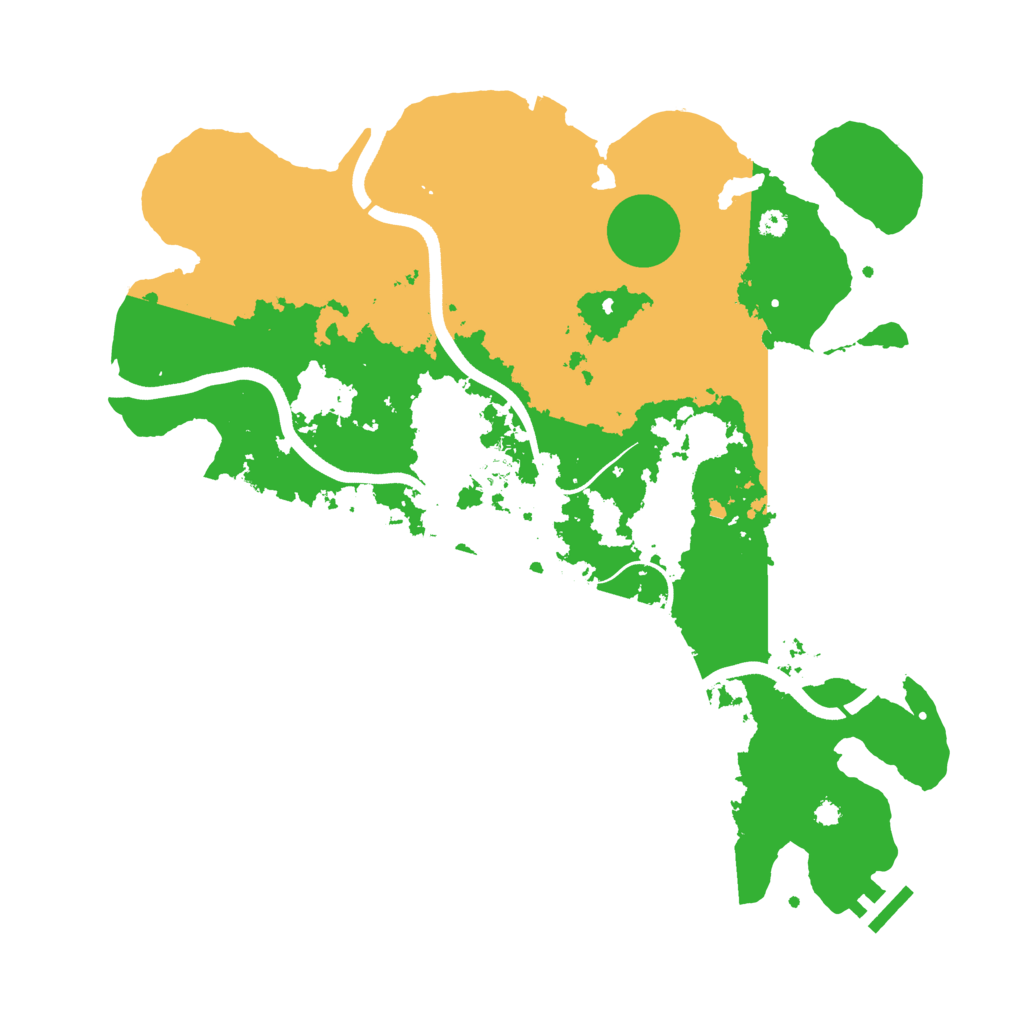 Biome Rust Map: Procedural Map, Size: 3700, Seed: 55525