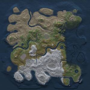 Thumbnail Rust Map: Procedural Map, Size: 3700, Seed: 800958586, 13 Monuments