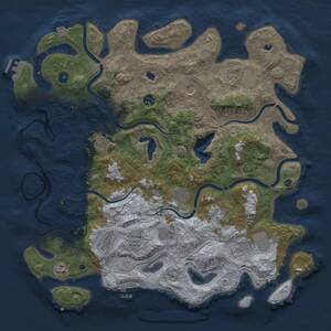 Thumbnail Rust Map: Procedural Map, Size: 4500, Seed: 1798910311, 17 Monuments