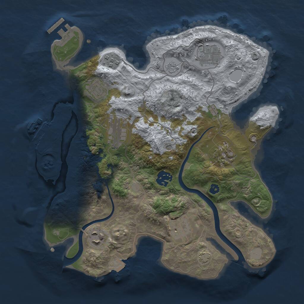 Rust Map: Procedural Map, Size: 3000, Seed: 462512009, 14 Monuments