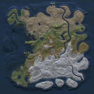 Thumbnail Rust Map: Procedural Map, Size: 4050, Seed: 1782761079, 14 Monuments
