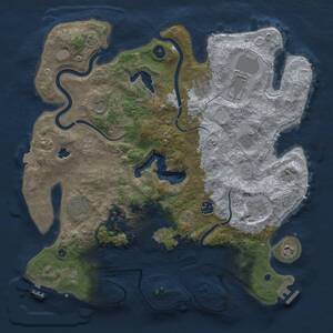 Thumbnail Rust Map: Procedural Map, Size: 4000, Seed: 283790462, 16 Monuments