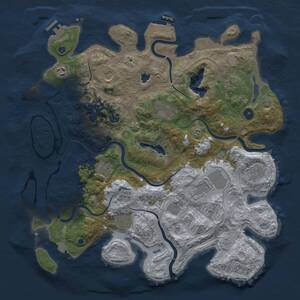 Thumbnail Rust Map: Procedural Map, Size: 4250, Seed: 96439942, 17 Monuments