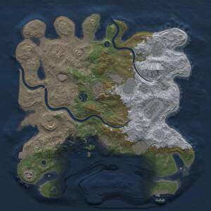 Thumbnail Rust Map: Procedural Map, Size: 3700, Seed: 1668448269, 17 Monuments