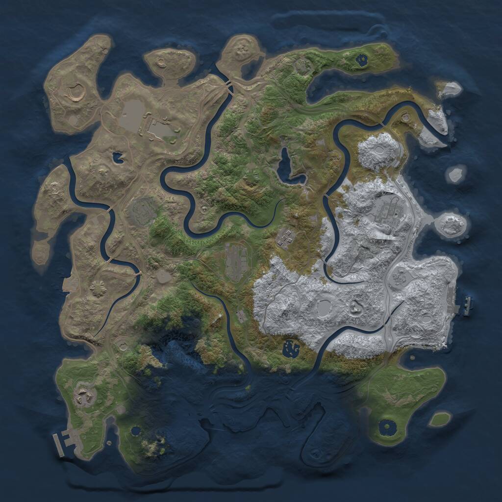 Rust Map: Procedural Map, Size: 4250, Seed: 1531919205, 14 Monuments