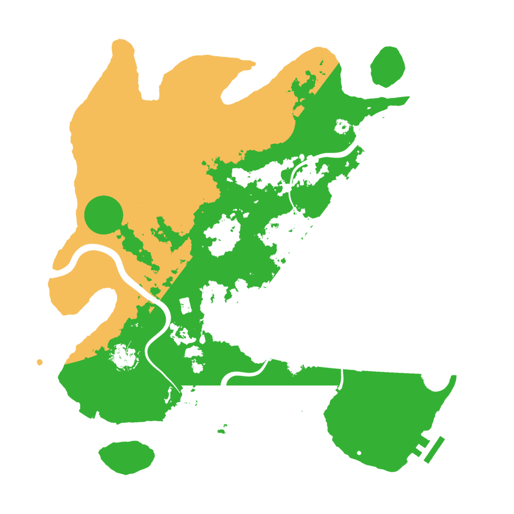 Biome Rust Map: Procedural Map, Size: 3500, Seed: 9112001