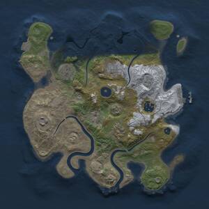 Thumbnail Rust Map: Procedural Map, Size: 3000, Seed: 729829280, 11 Monuments