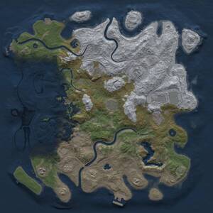Thumbnail Rust Map: Procedural Map, Size: 4250, Seed: 1628266217, 15 Monuments