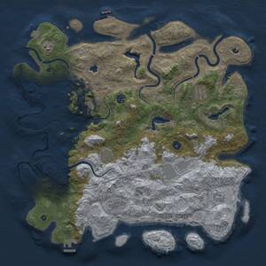 Thumbnail Rust Map: Procedural Map, Size: 4500, Seed: 885522, 15 Monuments