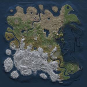 Thumbnail Rust Map: Procedural Map, Size: 4500, Seed: 1923533444, 16 Monuments