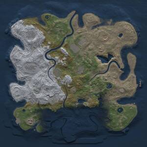 Thumbnail Rust Map: Procedural Map, Size: 4000, Seed: 103176297, 17 Monuments